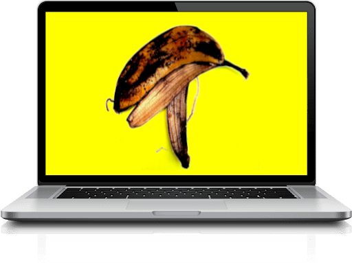 Papel de parede de computador com banana amassada
